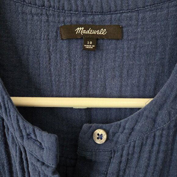 Madewell Blue Cotton Jumpsuit - Picture 6 of 9